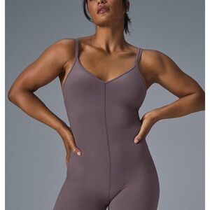 Alo Yoga Suns Out Onesie Raisinette Small